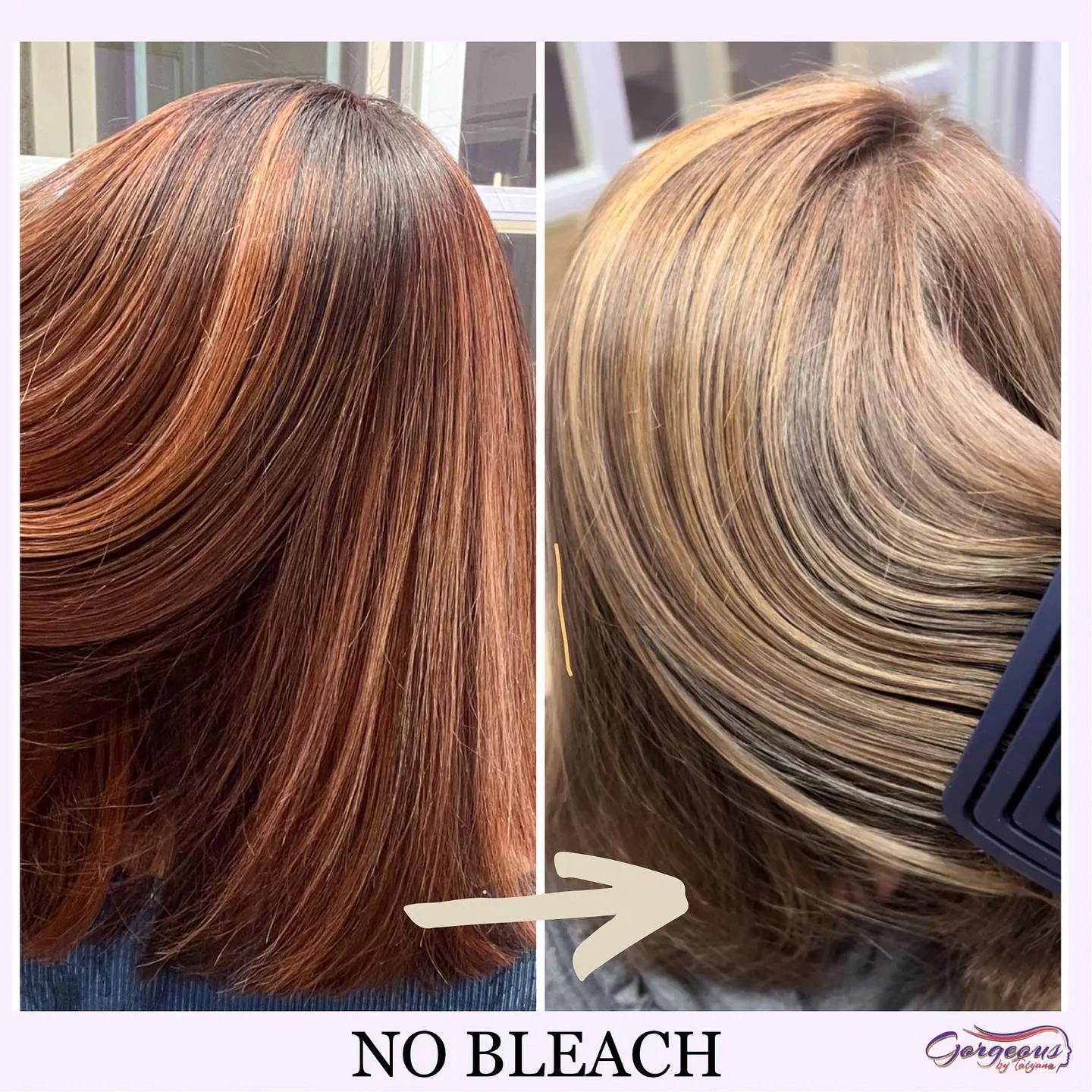 Hair color corrections with no bleach or harmful chemicals