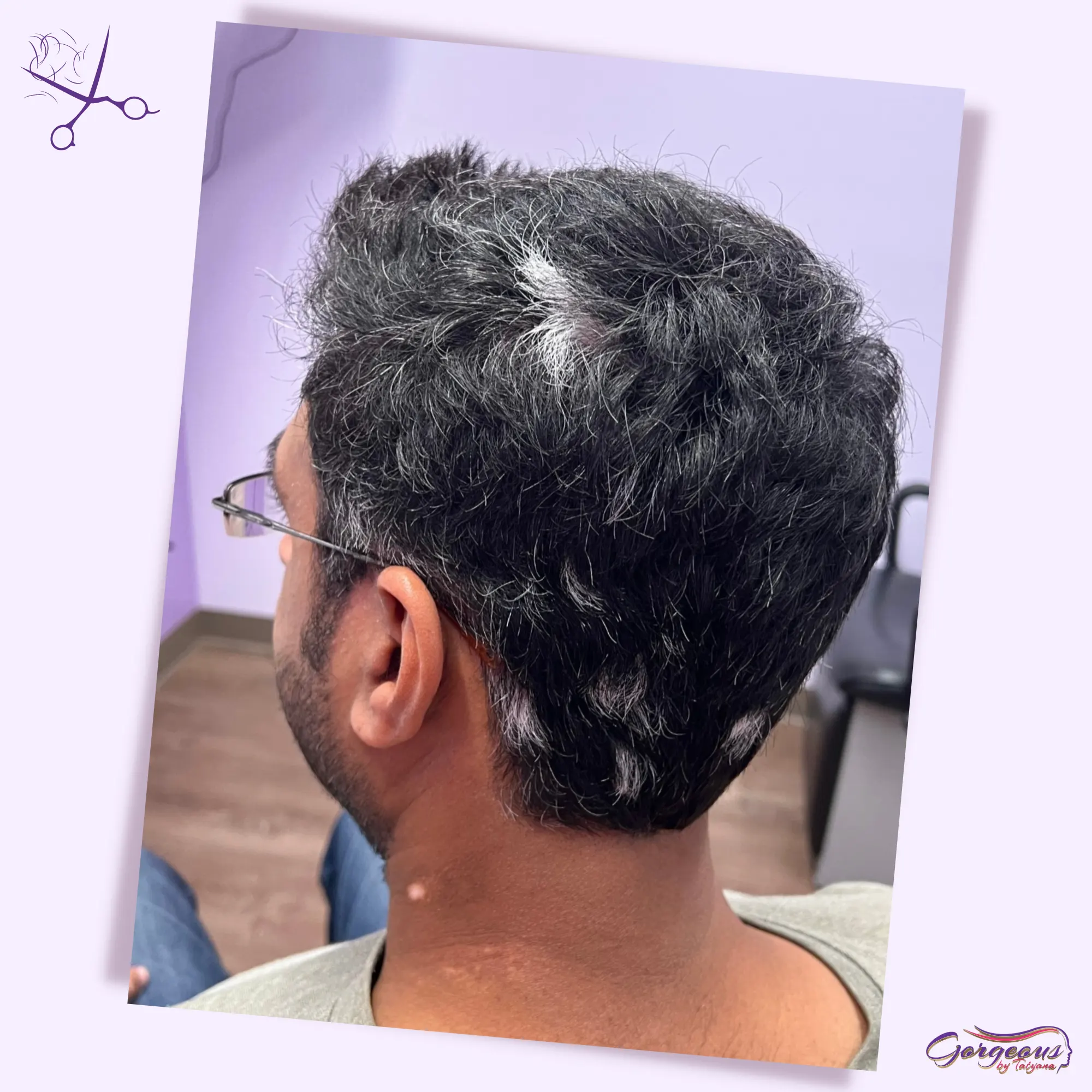 Professional men's haircut