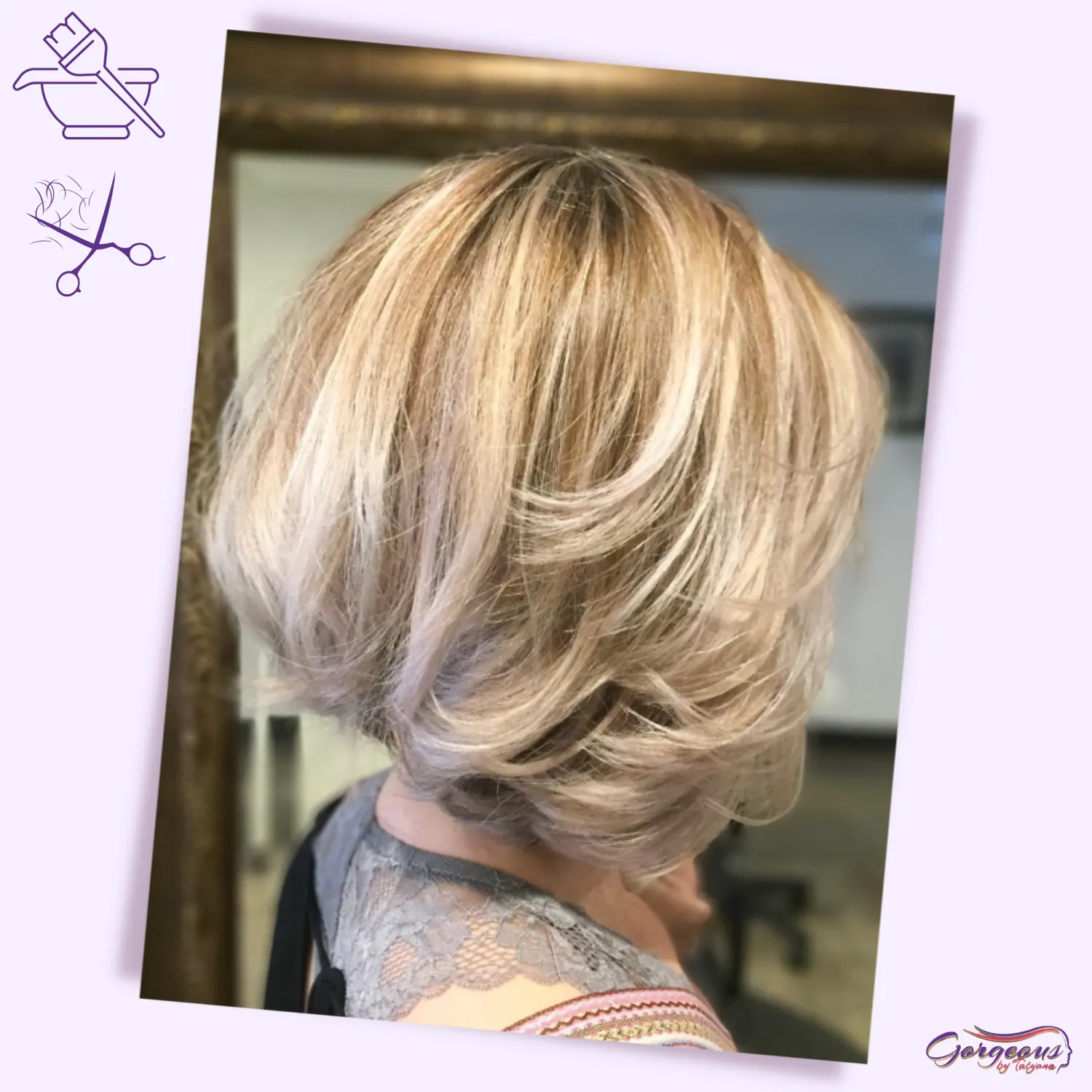 Professionally done hair dye followed by a haircut.